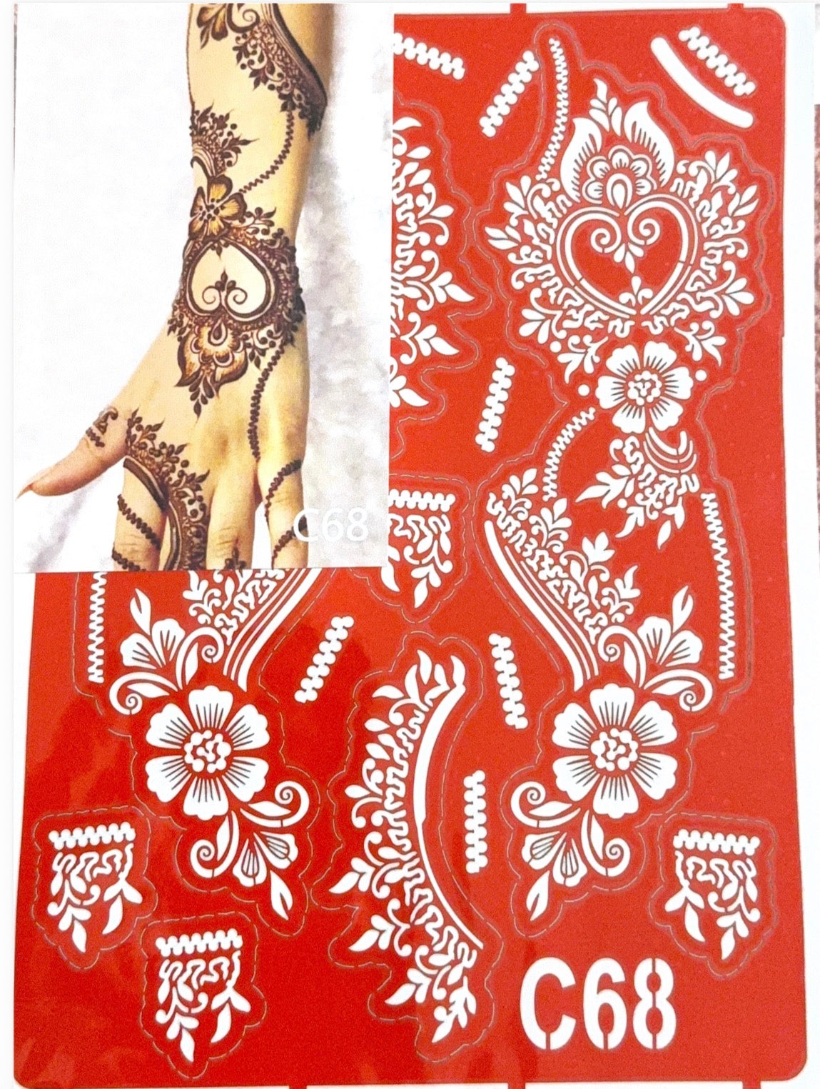 Henna Stencil C68